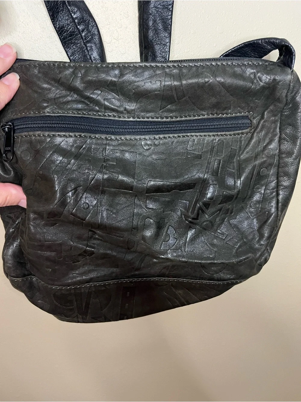 Black Leather Crossbody Bag